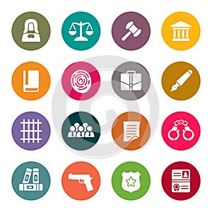 Law icon set