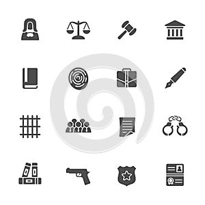 Law icon set