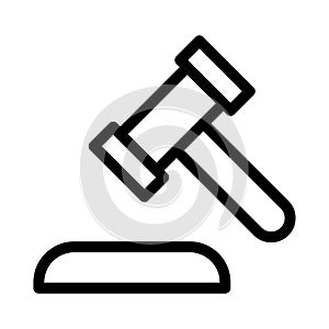 Law vector thin line icon