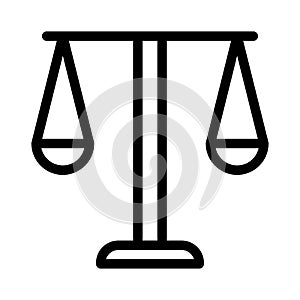 Law vector thin line icon