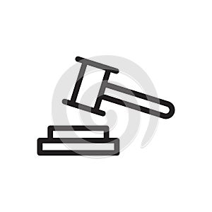 Law vector thin line icon