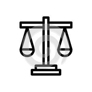 Law vector thin line icon