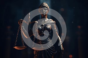Law justice concept. Generate Ai