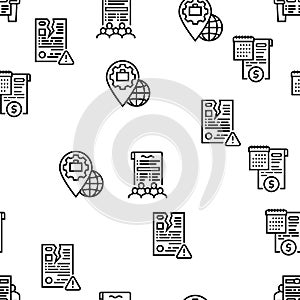 Law Justice Dictionary Collection Icons Set Vector