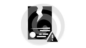 Law Justice Dictionary glyph icon animation