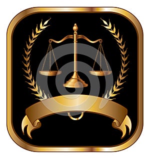 Law or Lawyer Seal Gold