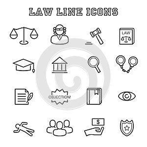 Law line icons