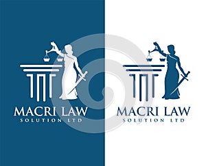 Law logo design vector templates photo