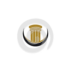 Law logo template vector