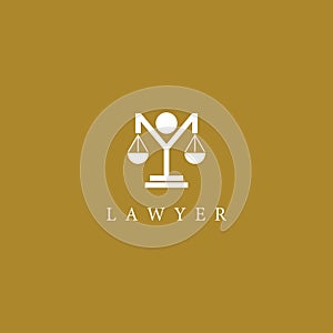 Law logo vector icon