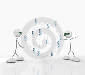Law and order paragraph network 3d illustration