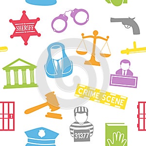 Law & Order Seamless Pattern