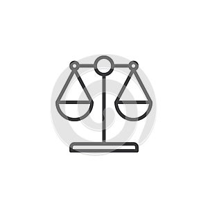 Law scale outline icon