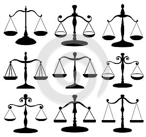 Law scale symbol set