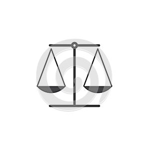Law symbol. Scales icon , libra solid logo illustration, p