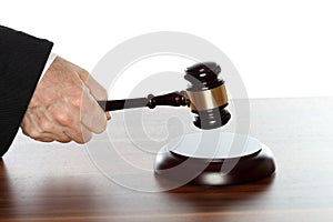 Law symbol on table