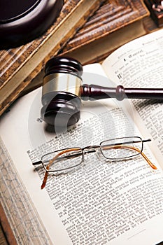 Law theme, books, temida and law code