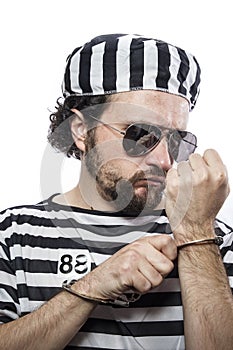 Lawbreaker, Desperate, portrait of a man prisoner in prison garb
