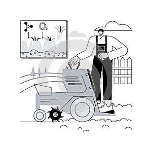Lawn aeration abstract concept vector illustration. photo