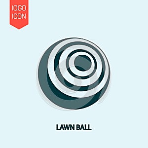 lawn ball design vector icon isolated illustration