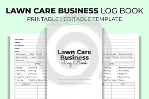 Lawn Care Business Log Book KDP Interior