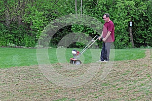 Lawn Care - Dethatching Grass