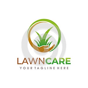 Lawn Care Logo. Lawn Services Logo Design Vector