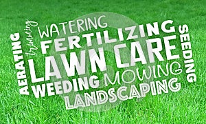 Lawn Care Service Landscaping Mowing Grass Trimming 3d Illustration