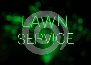 Lawn Care Vintage Neon Lawn Service Sign