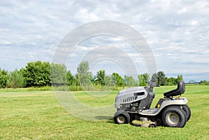 Lawn with lawn mower