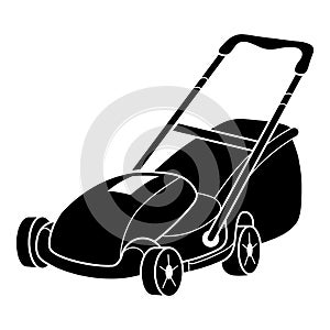 Lawn mower icon, simple style