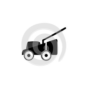 Lawn mower icon symbol Flat vector illustration for graphic and web design