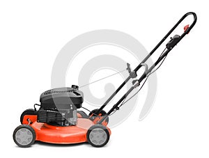 Lawn mower isolated on white