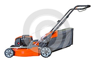 Lawn mower isolated on a white background