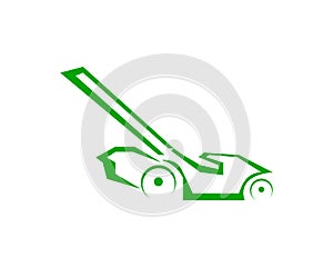 Lawn mower logo vector