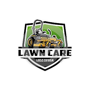 lawn mower logo vector