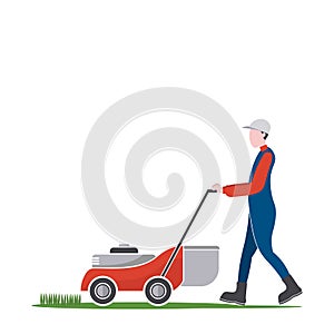 Lawn mower man cutting grass, Backyard jobs