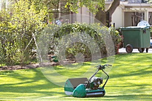 Lawn mowing background
