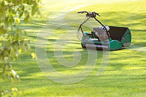 Lawn mowing background