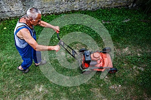 Lawn mowing - summer lawn mowing