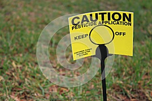 Lawn Pesticide Sign
