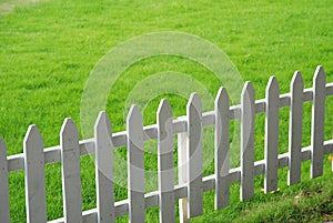 Lawn and railing