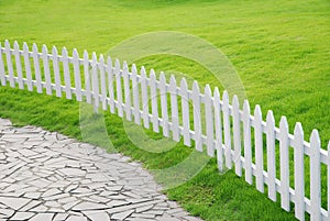 Lawn and railing photo