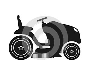 Lawn tractor icon. Vector concept illustration for design.