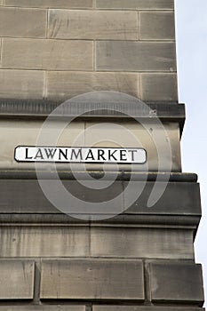 Lawnmarket - Royal Mile Street Sign; Edinburgh