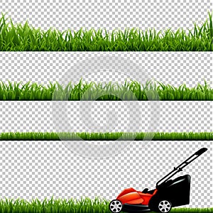 Lawnmower With Green Grass