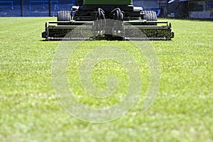 Lawnmower on the stadium