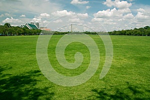 Lawns in the area Sanam Luang. photo