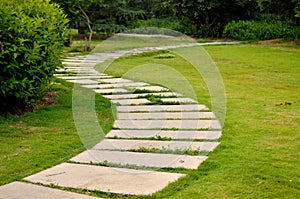 Lawns and paths