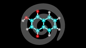 Lawsone molecule rotating video Full HD